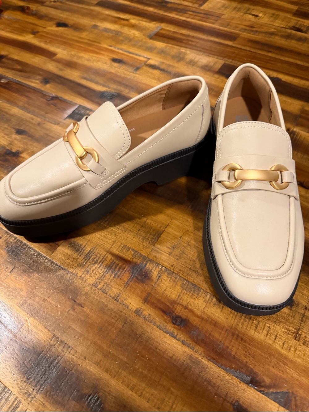 Fitflop F-Luma Chunky-Snaffle Leather Demi-Wedge Loafers - Picture 3 of 6